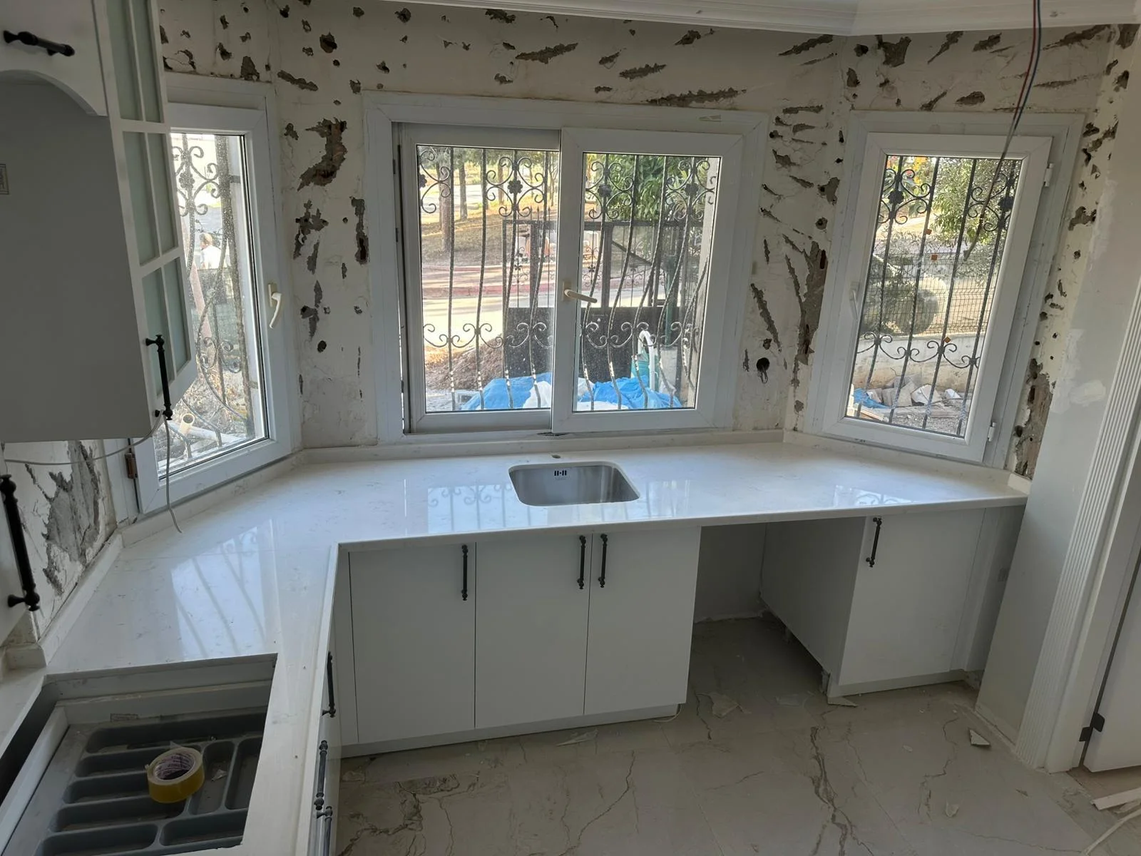 Tarsus Mermer Balkon Pencere Mermer Granit